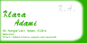 klara adami business card